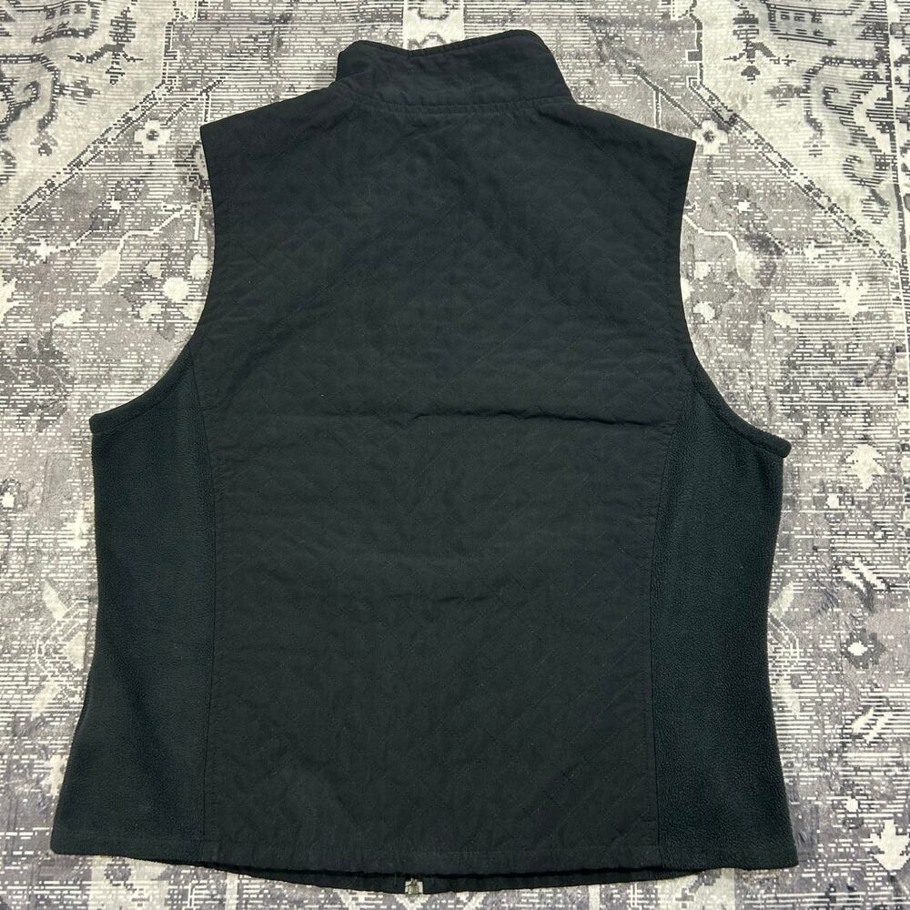 Columbia Women's Quilted Full Zip Fleece Side Vest Black Size M Camping Gorpcore - Picture 4 of 10